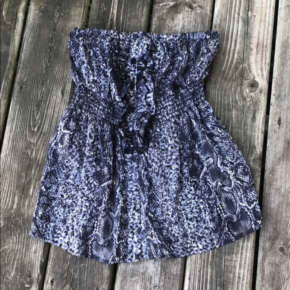 Charlotte Russe Strapless Snake print Halter Top - Picture 1 of 6